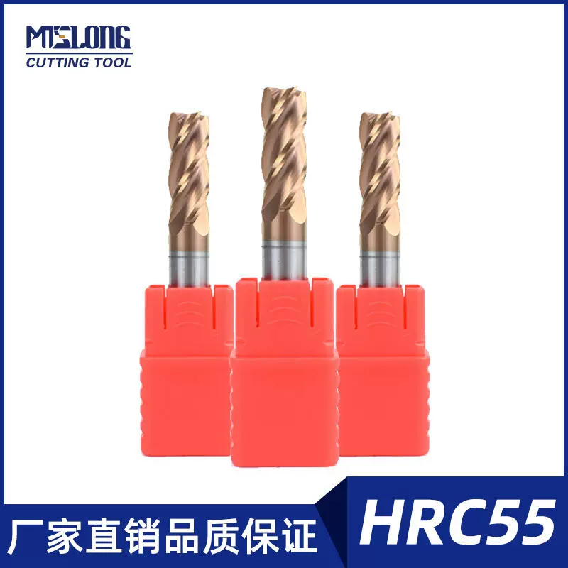 55度钨钢圆鼻铣刀cnc数控刀具R角牛鼻刀硬质合金立铣刀直柄圆鼻刀