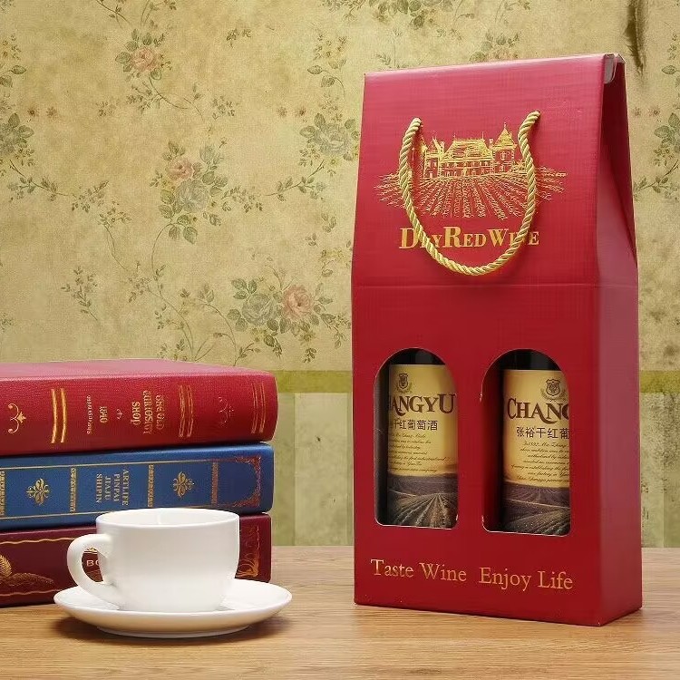 高档瓦楞酒袋 红酒礼品袋 葡萄酒礼品袋 手提纸袋 礼品袋