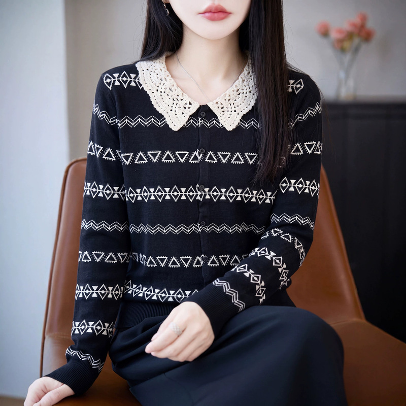 Cross-border POLO collar, fine wool blend, exquisite cut, soft and comfortable, warm sweater for women, autumn/winter 2026 Cross-border POLO collar, fine wool blend, exquisite cut, soft and comfortable, warm sweater for women, autumn/winter 2026