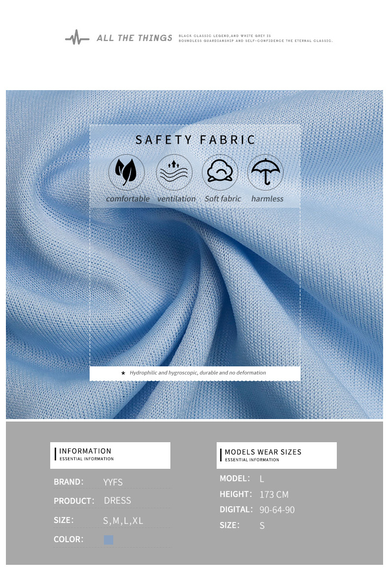 Solid Color Loose Jacquard Chiffon Dress_voghion.com