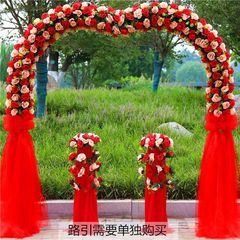 絹の花のアーチの結婚式の花の扉の結婚の祝典のアーチのお祝いの花の扉の新型の絹の花のアーチの鉄芸の幸せな門