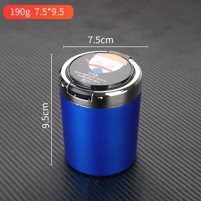 Car ashtray ashtray multi-function with cover - internet-celebrity-single-blue