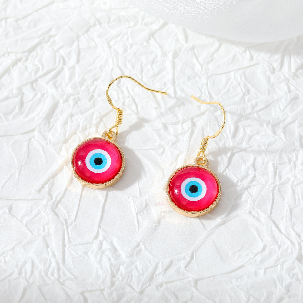 Holiday, Daily Occasion Alloy Material 1 Pair Retro Devil's Eye Plating Alloy Drop Earrings