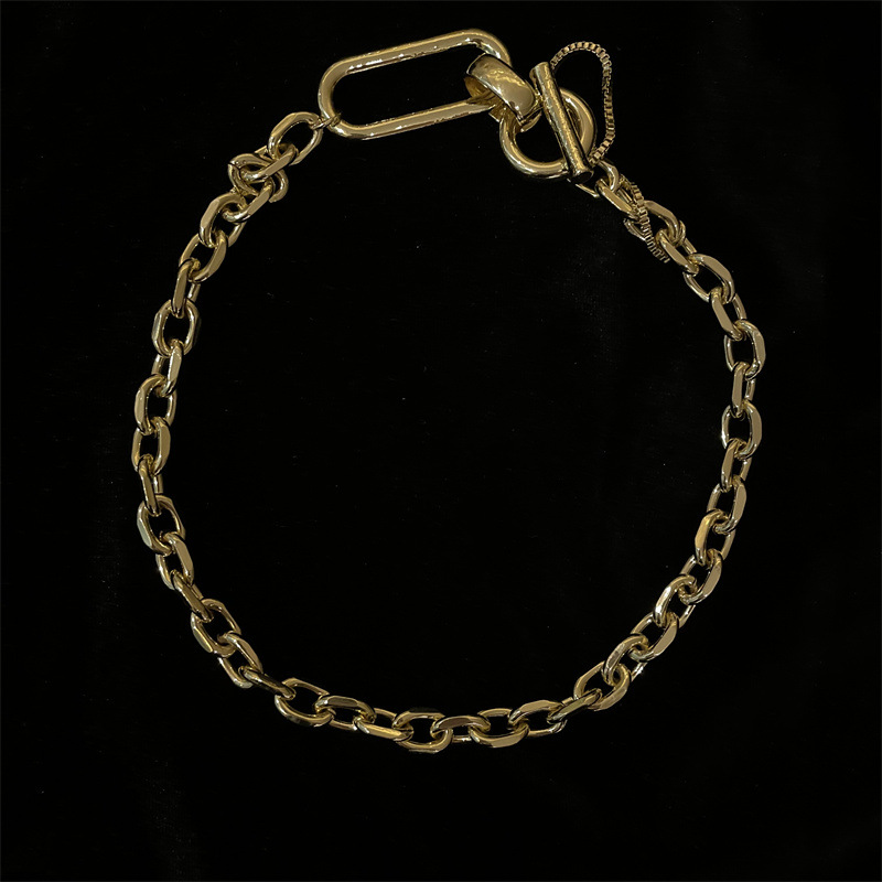 Fashion Thick Chain Geometric Necklace Bracelet Wholesale display picture 5