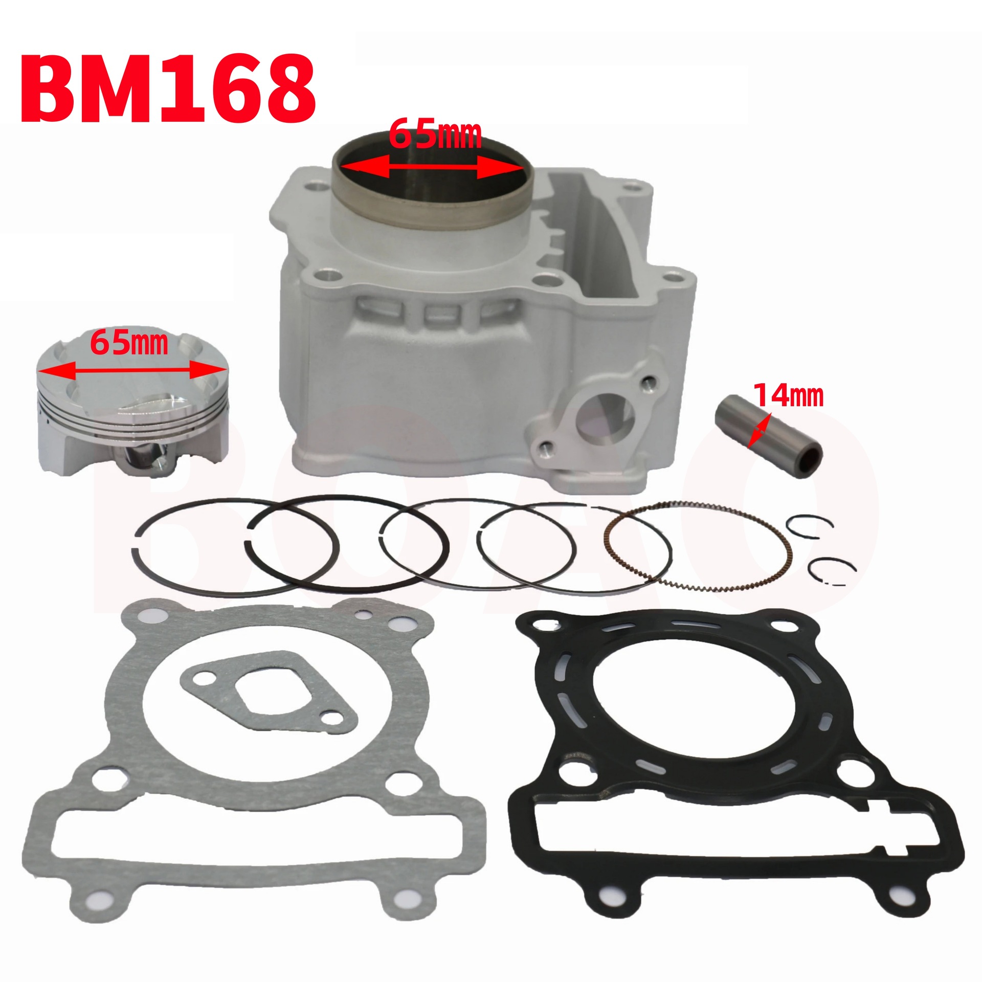 65mm Motorcycle Engine Parts Ymh Lc135 F135 Crypton135 Ceramic Cylinder Cylinder
