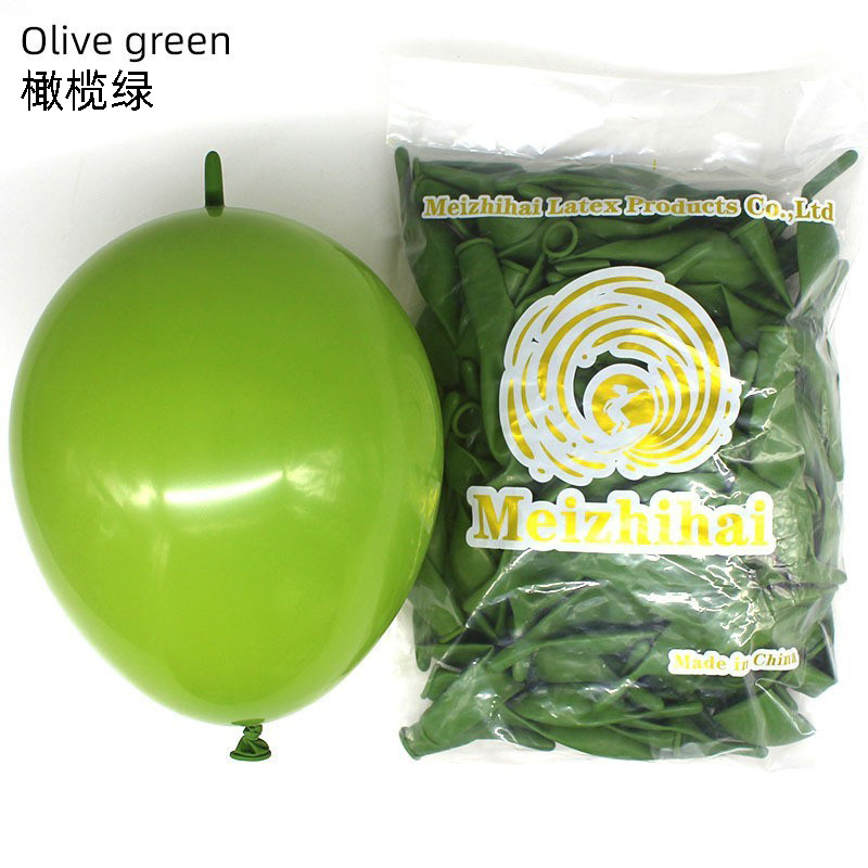 Macaron cola globo al por mayor globo de boda amor forma cadena cinturón decorativo aguja cola globo Día de San Valentín