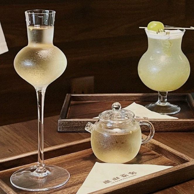 Креативная стеклянная чашка холодного экстракта чашка нового китайского бокала для бара эксклюзивный бокал шампанского ретро нишевые чашки сока