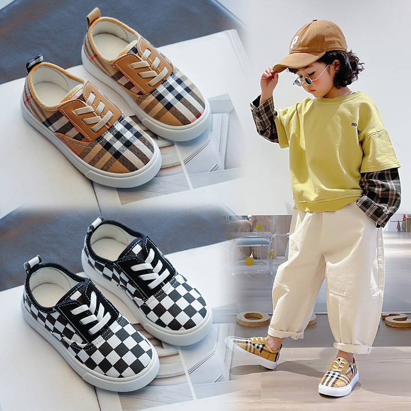 Children's canvas shoes 2021 spring new...