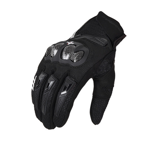 MADBIKE Motorcycle Spring and Autumn Riding Carbon Fiber Anti-Fall Gloves, Motorcycle Rider Durable Racing Breathable Gloves
