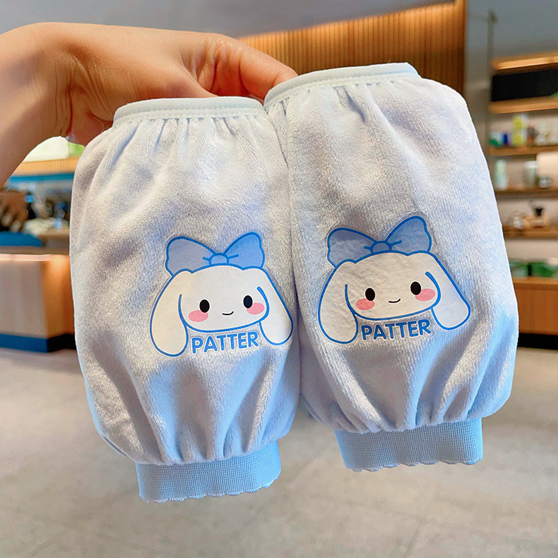 手毛绒女孩护袖毛绒儿童女童秋冬保暖袖套三丽鸥防污卡通可爱袖套|undefined