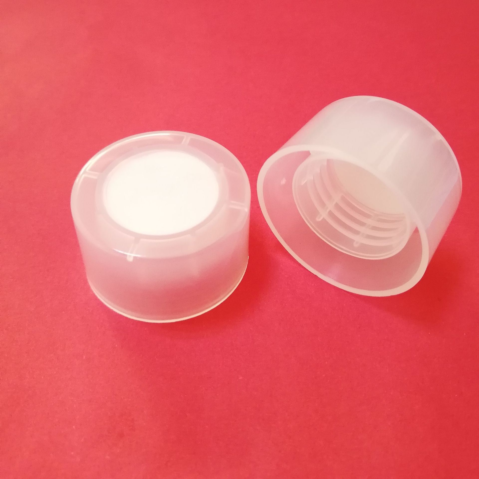 透明成品24牙双层PP旋盖化妆品爽肤水卸妆水瓶盖塑料工艺简约