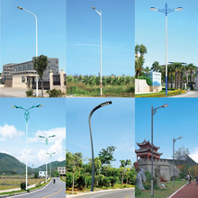 新款市电led路灯灯杆双头5米6米8米乡村市政道路高杆灯