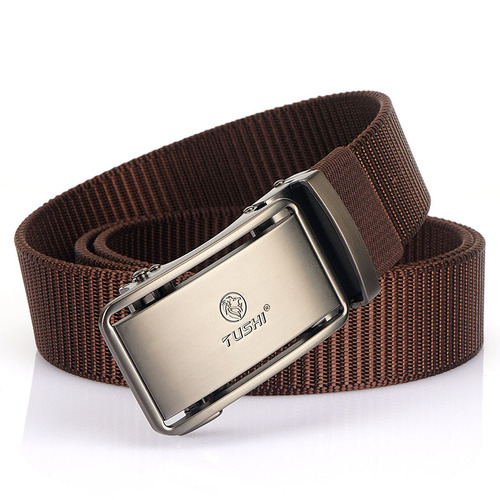 New belt men's toothless automatic buckle men's belt nylon canvas young people versatile casual pants belt men's trend