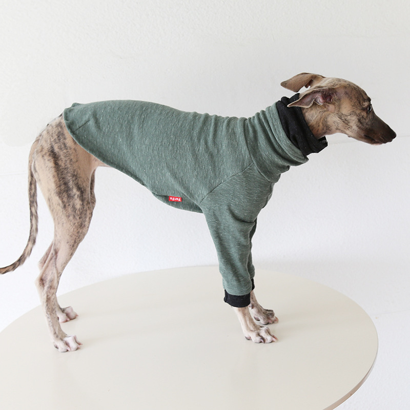 Petstyle 双色袖领打底衫 意大利小灵缇惠比特宠物衣服跨境亚马逊|undefined