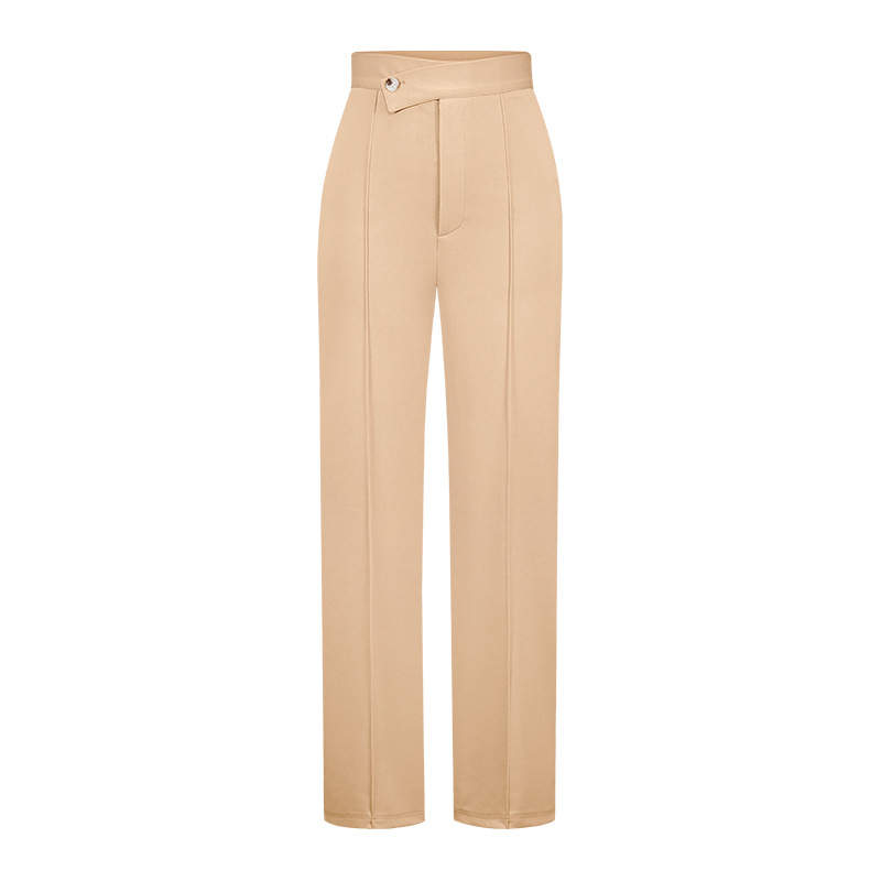 Vêtements pour femmes nouveaux pantalons décontractés automne nouveau tempérament pantalons évasés de transport polyvalents pantalons larges à la mode pour femmes_voghion.com