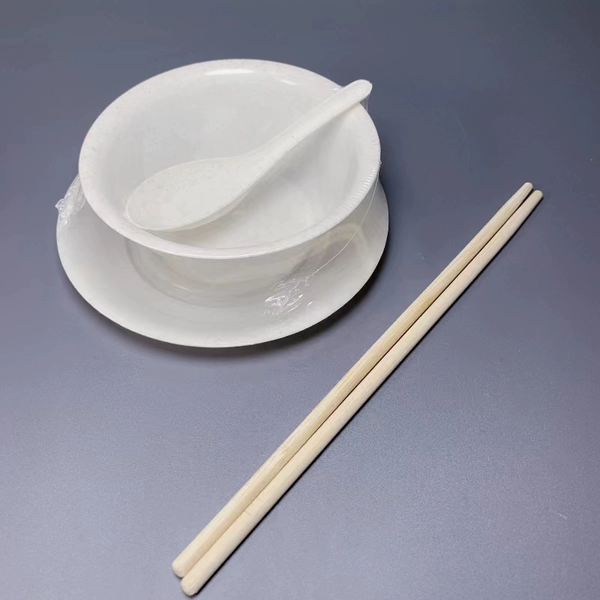Three-piece set (plates, bowls, spoons) 100 sets, free chopsticks