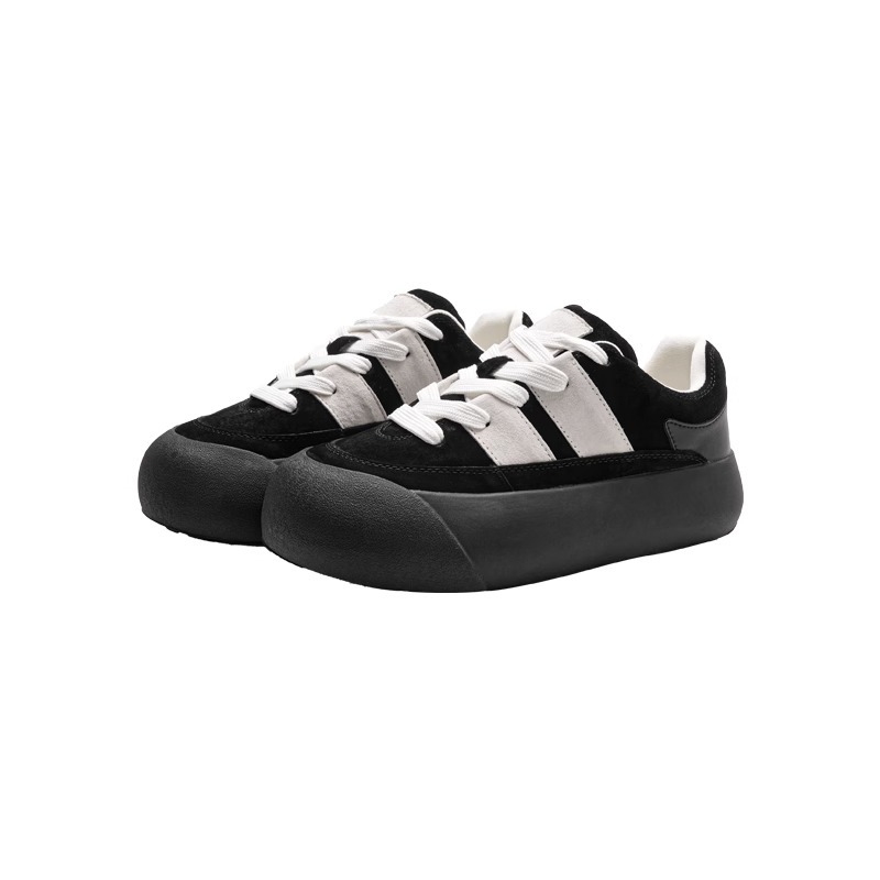 Ick Soled Moral Trainingsschuhe Echtes Leder Frauen Herbst Und Winter Neue Vielseitige Brot Casual Sport Für_voghion.com