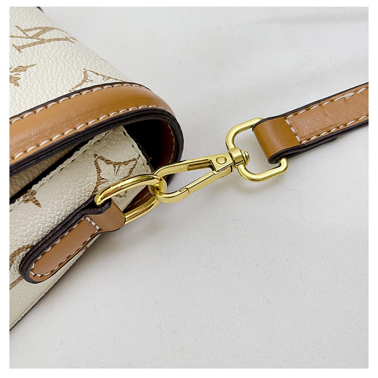 High-End-Damentasche, trendige Damentasche, modische kleine Tasche, Retro-Druck-Handtasche, Umhängetasche, leichte Luxus-Umhängetasche_voghion.com