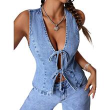 K 27997 Slim women's denim vest ����ʱ��Ůʿţ�����׿羳