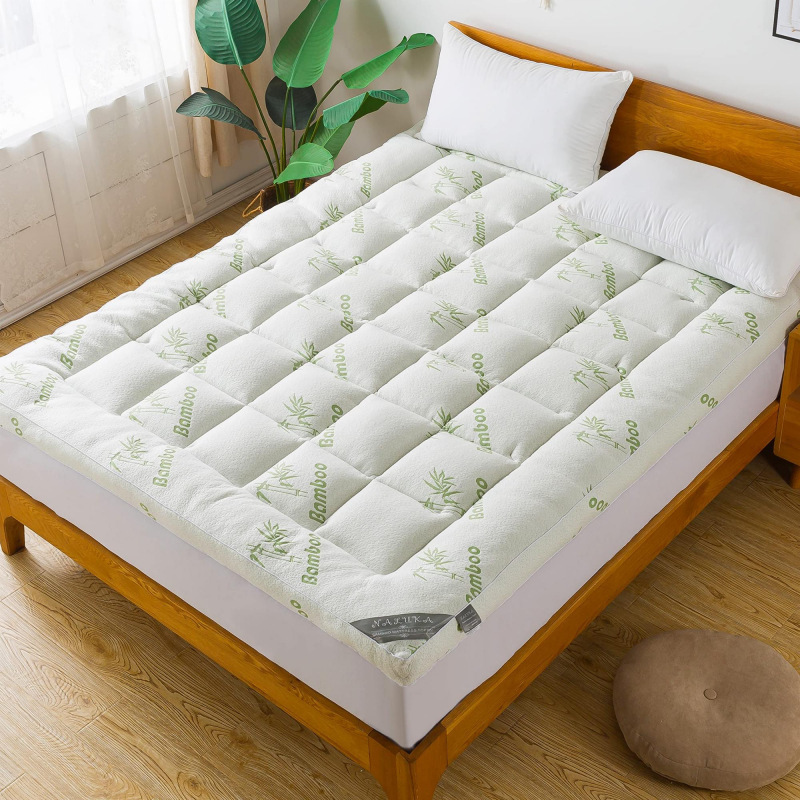 Amazon mattress bamboo fiber quilted mattress protector, mattress soft pad, non-slip mattress, TEMU cross-border 450gsm Amazon mattress bamboo fiber quilted mattress protector, mattress soft pad, non-slip mattress, TEMU cross-border 450gsm