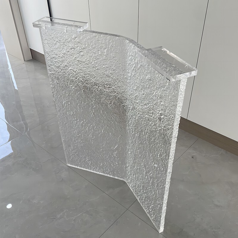 アクリルのテーブルの足は足の円弧の島の台のテレビのテーブルの足のテーブルのテーブルの岩板の支柱の茶のいくつかの石の紋様のテーブルの角を支えます。|undefined