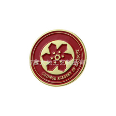 Manufacturer round wholesale Chinese Academy of Sciences badge, school badge, custom metal commemorative medal, school badge, class badge customization