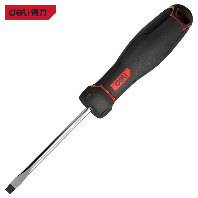 Отвёртка плоская Deli S2 красная 5×75/100/150 мм