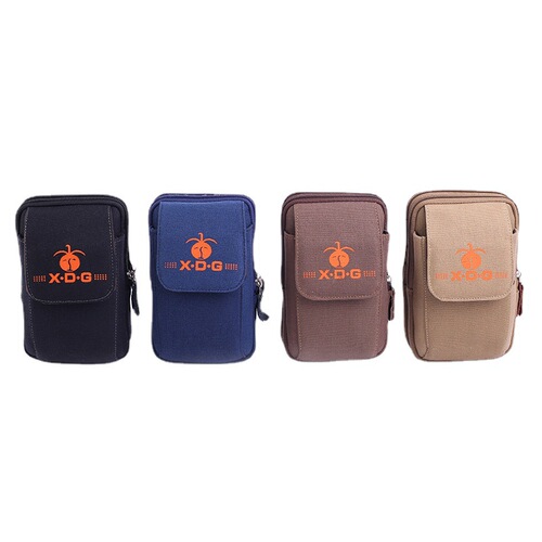 Vertical Multifunctional Canvas Durable Work Phone Bag for Men with Belt Waist Bag 5.5 Inch Anti-Theft Wholesale