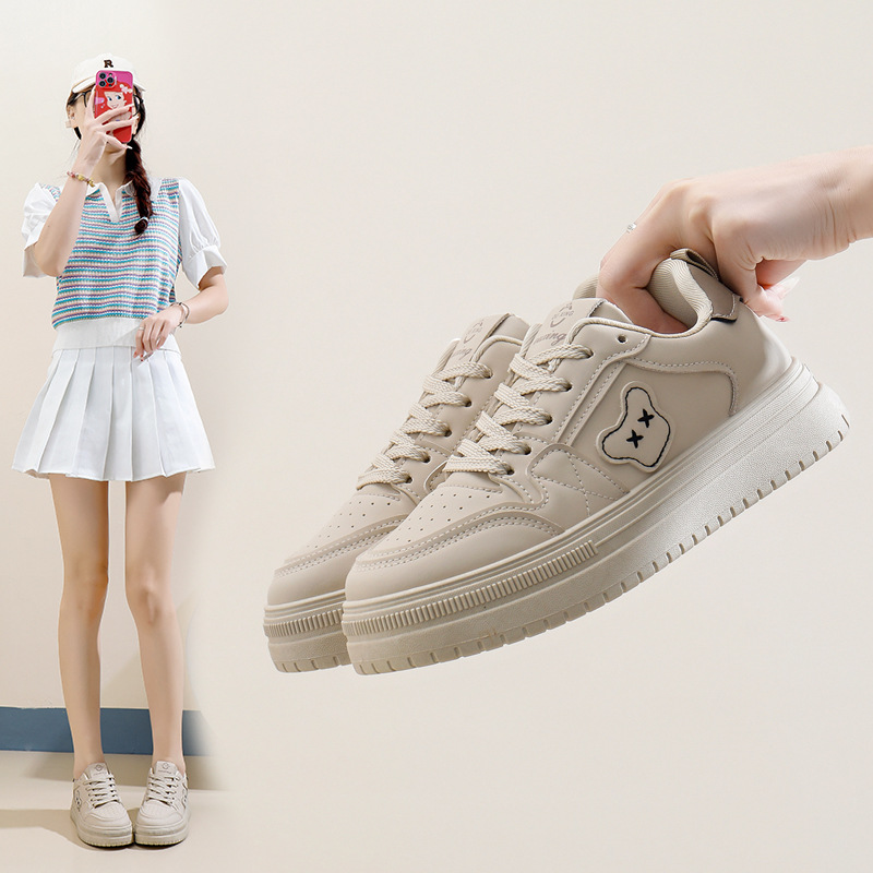 2024 autunno bianco nuova versione coreana ins studentessa altezza crescente suola spessa sport tavola scarpe casual tendenza_voghion.com