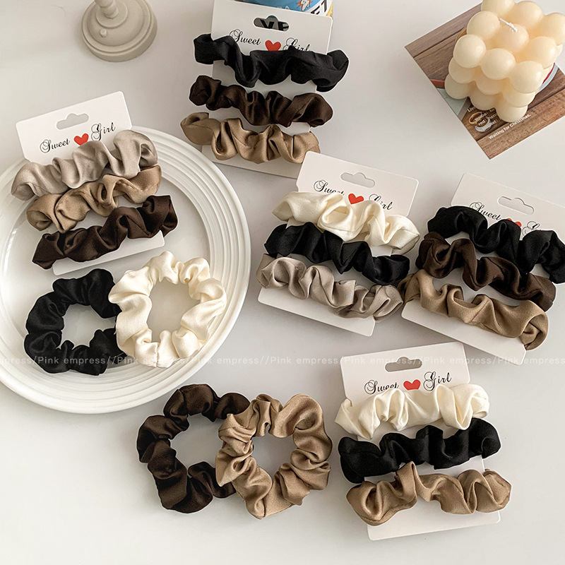フランスのハイエンド小腸ヘアバンド女性のためのシンプルな気質ヘアゴムバンドヘアアクセサリー 2025 新しいヘアロープレザーケース|undefined