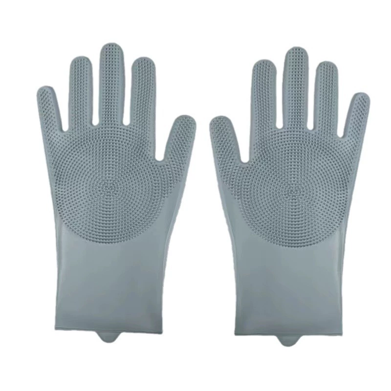 Silicone gloves, non-slip waterproof hygienic brush