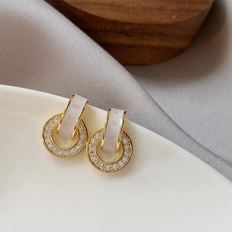 Earrings Women's 2023 New 925 Silver Needle Small High-end Sense Earrings Trendy Korean Niche Light Luxury Internet Celebrity Earrings