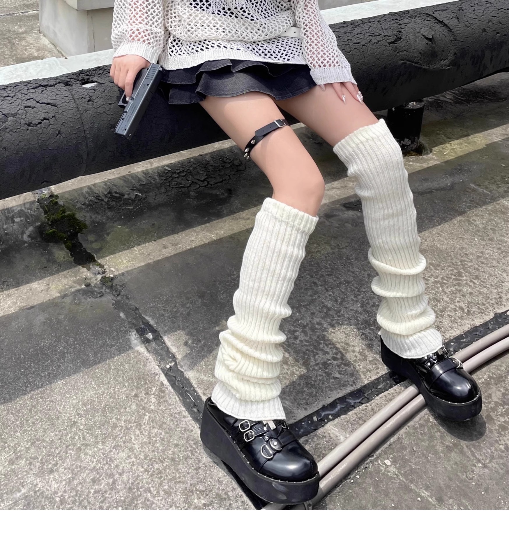 Calzini lavorati a maglia Calzini caldi a metà tubo Autunno/Inverno Calzini alti fino alle gambe Y2K Calzini Spice Preppy Pile per donna_voghion.com