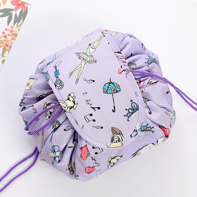 High quality capacious cosmetic bag, handheld storage bag, organizer bag for traveling, drawstring, Korean style