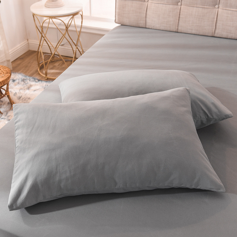 Factory Wholesale Solid Color Velvety Pillowcases Cross-border Single or Double Pillowcases Cross-border Plain Color Pillowcase Wholesale
