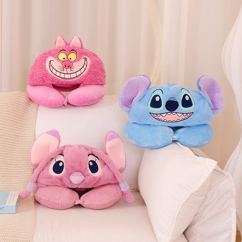 Cartoon windproof pillow for friend with hood at lunchtime for traveling