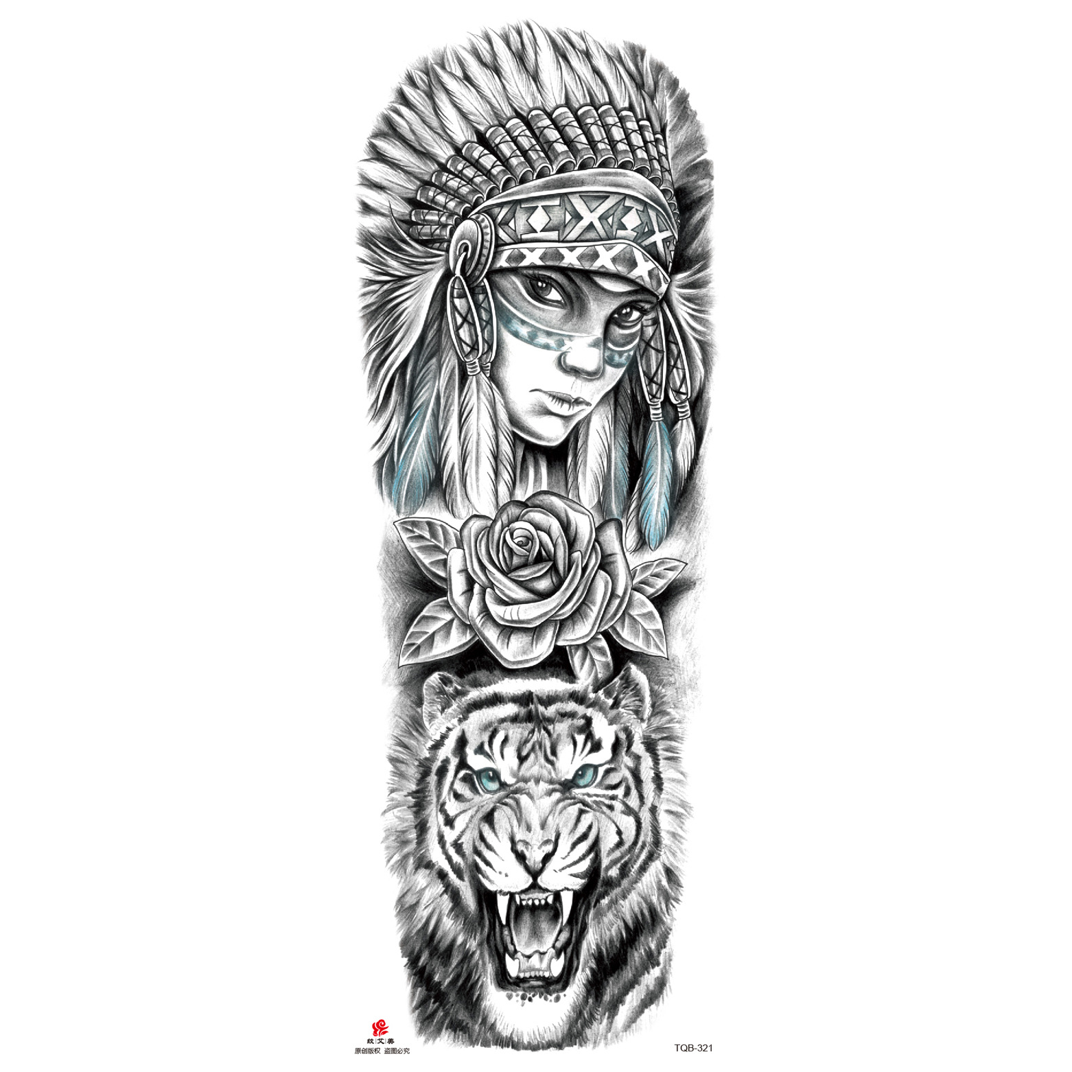 Pegatinas de tatuaje de brazo largo de flor brazo completo tatuaje impermeable tatuaje temporal en stock al por mayor pegatinas de tatuaje de brazo completo