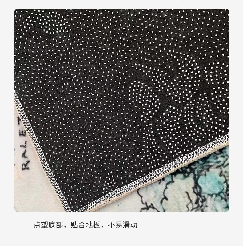 蓝灰系列地毯,民族风地毯,客厅地毯,卧室地毯