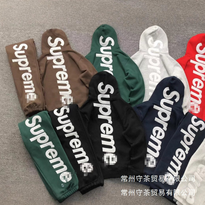 25Fw Bandana Box Logo Hoodie Sweatshirt with Fleece Lining, Full Range of Hoodies, Original Embroidery Available
