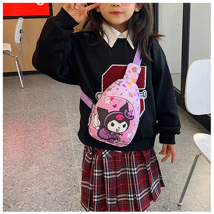 Wholesale of cute and trendy children's single-shoulder bags, large-capacity kindergarten baby travel chest bags, and casual girls' crossbody bags undefined
