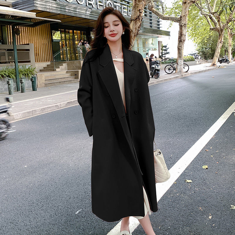 Cross-Border Aliexpress Autumn and Winter Coat for Women, Mid-Length 2025 New Winter Korean Style Dragon and Phoenix Woolen Coat Cross-Border Aliexpress Autumn and Winter Coat for Women, Mid-Length 2025 New Winter Korean Style Dragon and Phoenix Woolen Coat