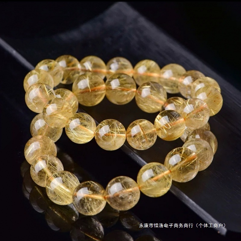 正宗天然金发晶精选钛晶巴西金发晶黄水晶简约招财女款转运情惜洛|undefined