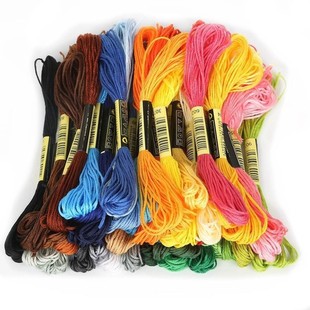 DIY Handmade Weaving Cotton Thread Wrapping Thread Cross Stitch Thread Necklace Rope Bracelet Rope Cotton Rope Braided Thread Embroider Thread