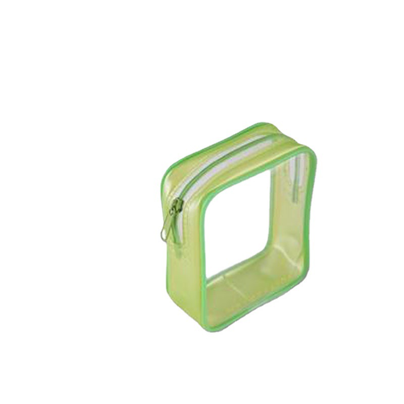 透明手提PVC袋子PVC车缝袋塑料pvc化妆品袋拉链袋款式新颖密封