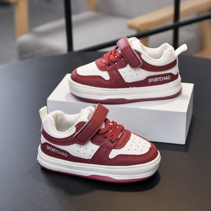Zapatos de skate para niños, zapatos de bebés de suela suave, zapatos para bebés de otoño 2026, zapatos de altura baja para niñas, zapatos blancos coreanos para niños