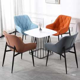 椅子家用北欧现代简约单人ins 休闲椅酒店咖啡厅接待设计师靠背椅