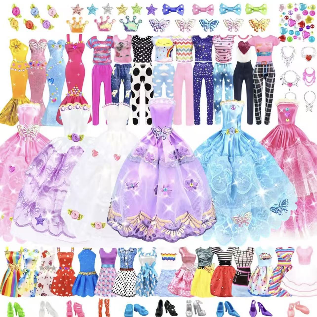 11.5-inch (30cm) dress-up doll clothes, accessories, princess dresses for girls, wholesale, cross-border trade, toys, and accessories