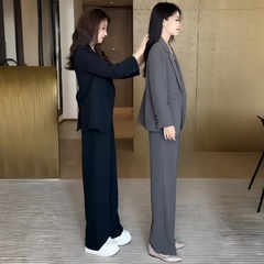 小さい子のファッションのスーツの女性の早春は1セットの新型の洋風のスーツの上着の職業の2セットを着ます。