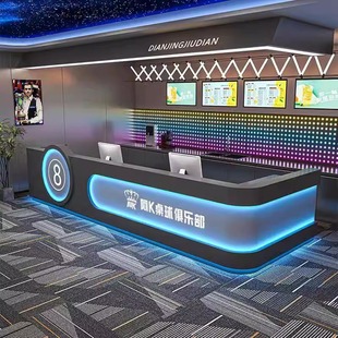 Industrial Style Billiard Hall Cashier Net Cafe Cashier Foot Bath Ktv Gym Front Desk Bar Reception Counter