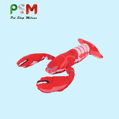 PSM Dog Sound Toys PP Cotton + Oxford Cloth Simulated Lobster Chewable Sound Pet Entertainment Toy Wholesale